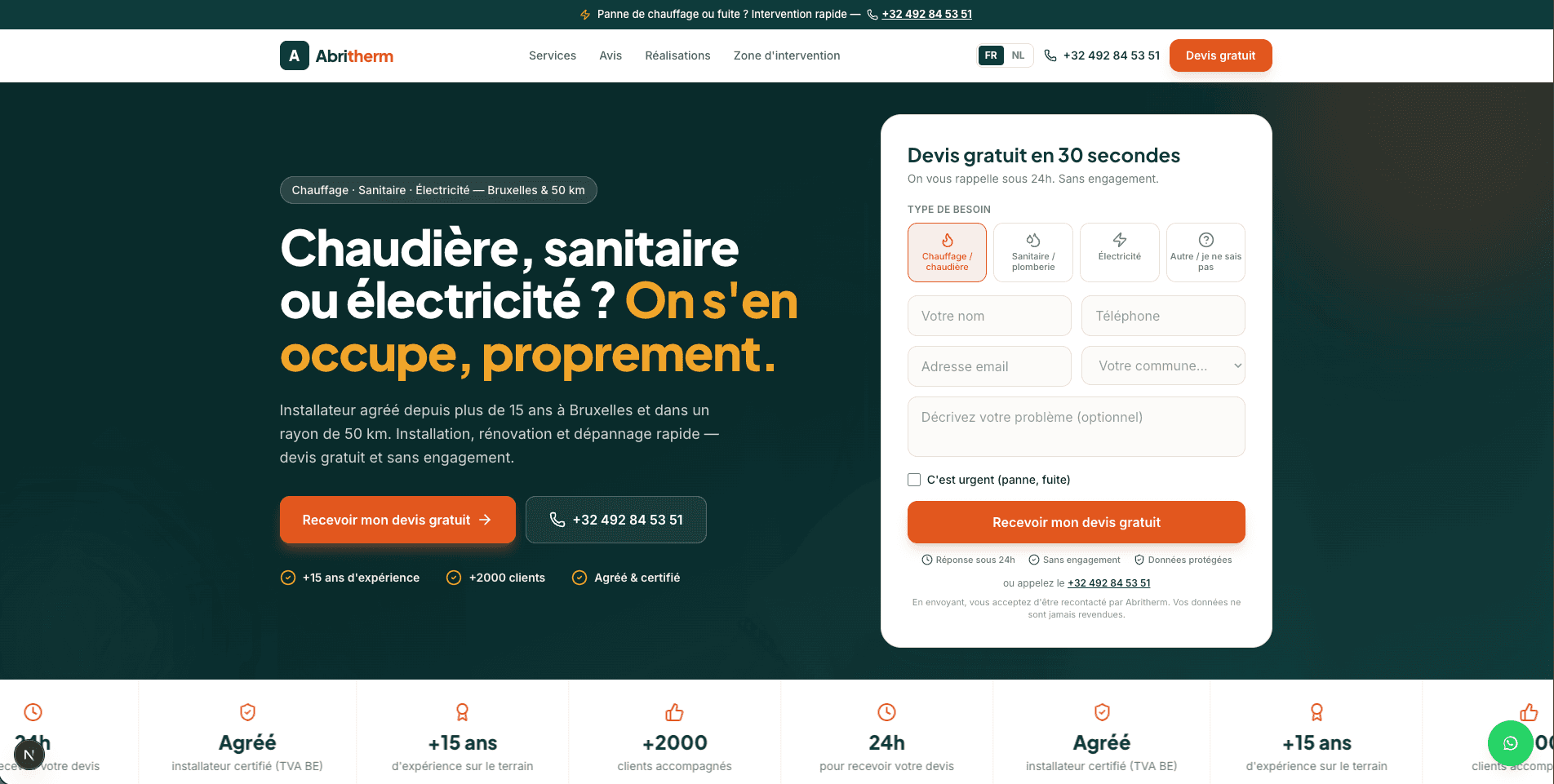 Aperçu du site Abritherm