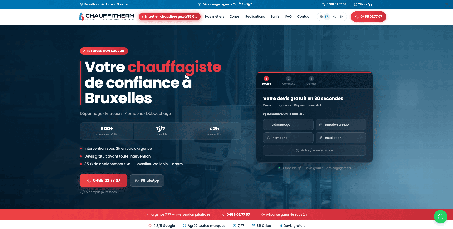 Aperçu du site Chauffitherm