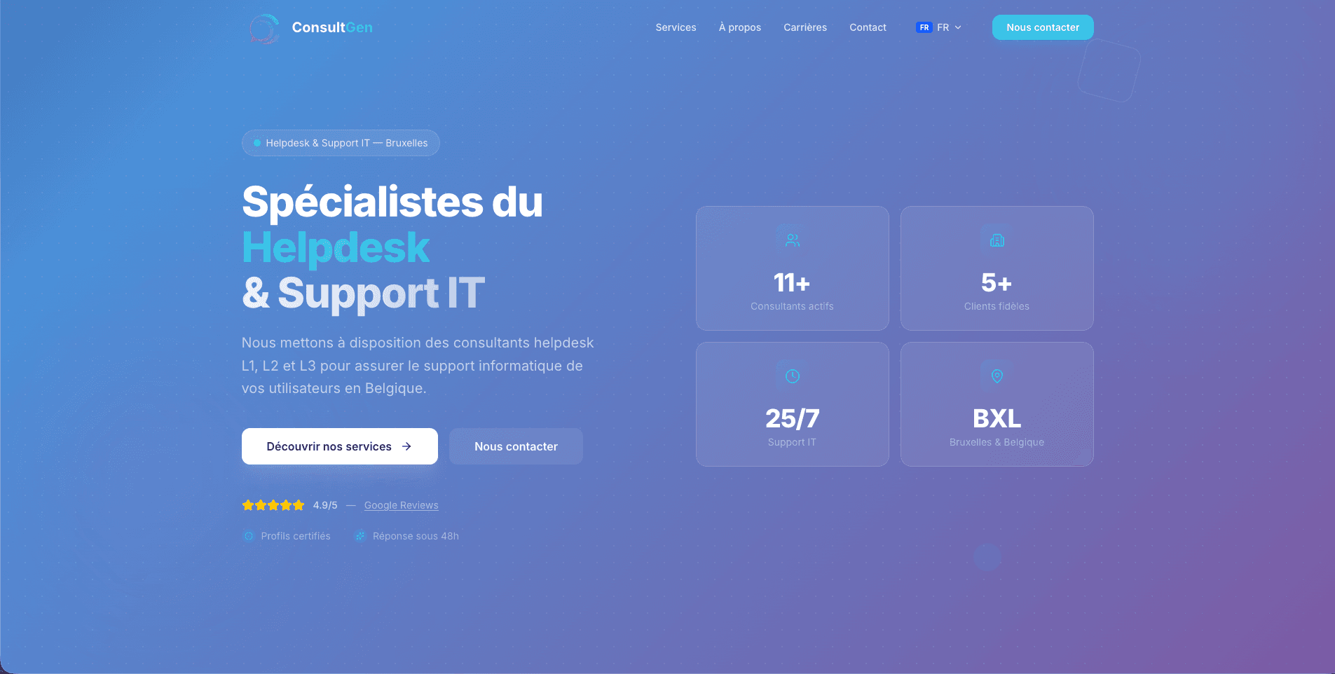 Aperçu du site ConsultGen